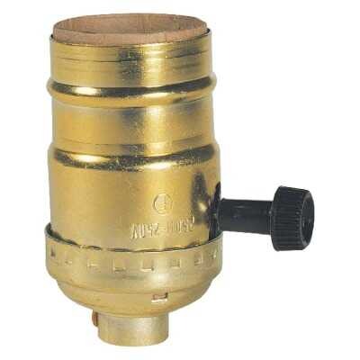 Westinghouse Turn-Knob Medium Base Brass Lamp Socket