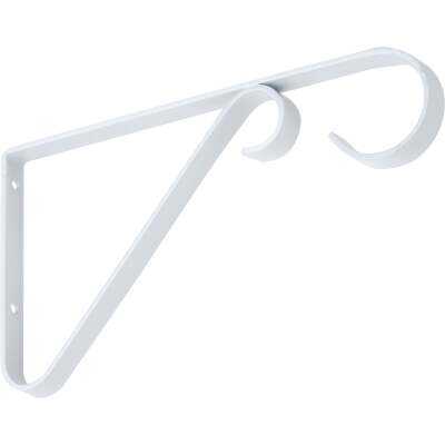 National 6 In. White Steel Hanging Plant Bracket