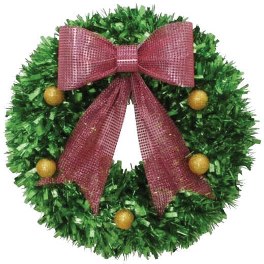 Youngcraft 18 In. Green Tinsel Wreath